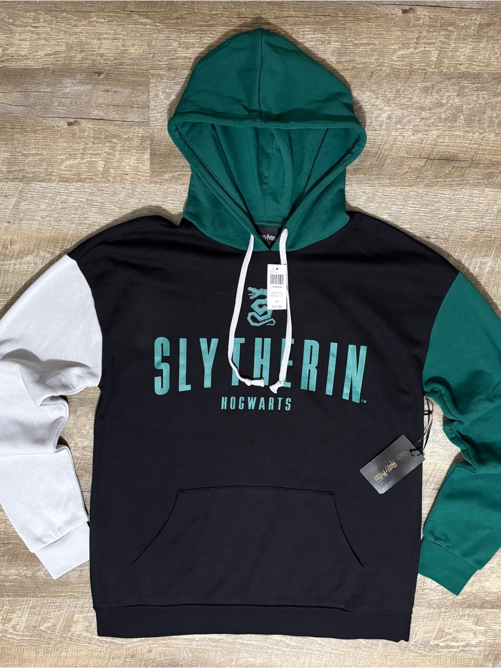 Wizarding World of Harry Potter Slytherin Boxlunch Hoodie Sweatshirt Size L